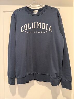 Columbia Navy Blue Crewneck Sweatshirt with White Logo
